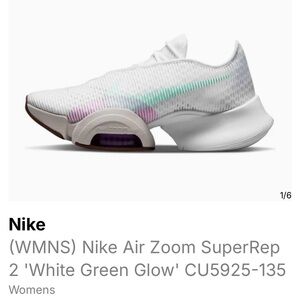 Nike Women's Air Zoom SuperRep 2 - White and Green Glow sz 8